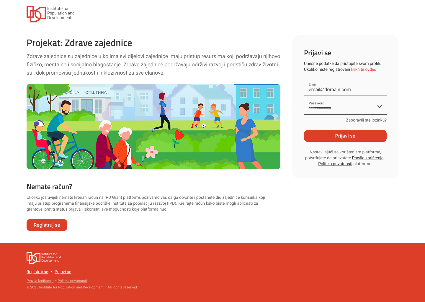 Grant Management Platform for the Institute for Population and Development