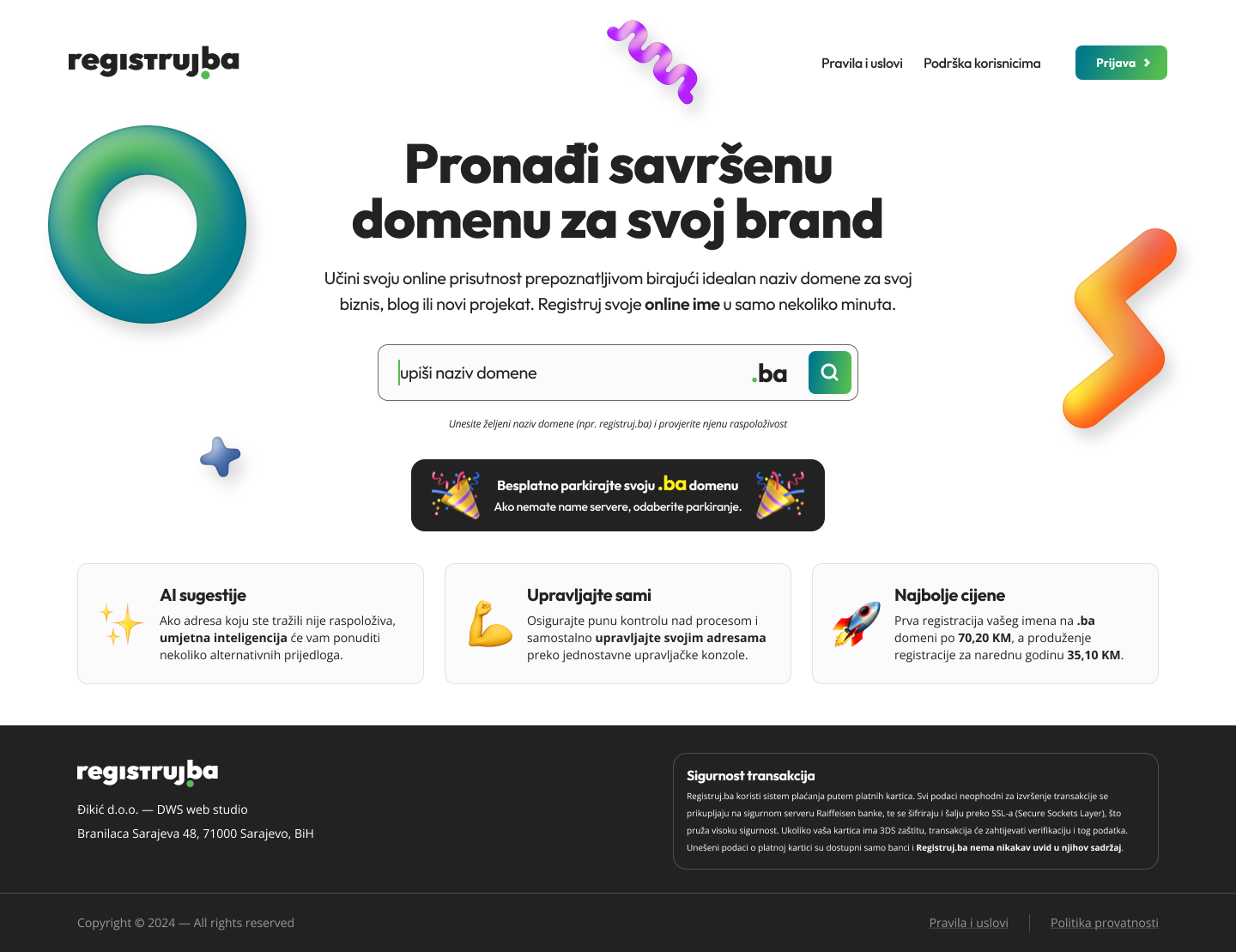 Service Platform Registruj.ba